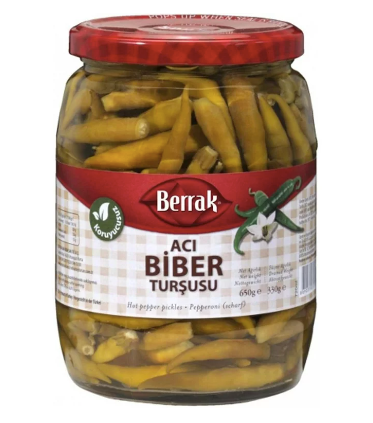 BERRAK Hot Pepper Pickles ACI BIBER TURSUSU
