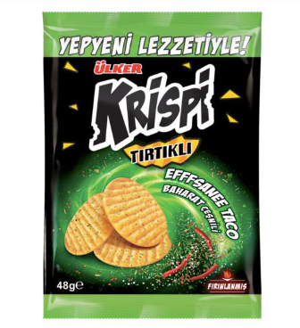 ULKER KRISPI TIRTIKLI BAHARATLI CIPS Spicy Chips 43g