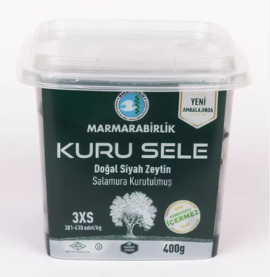 MARMARABIRLIK 3XS Black Olives KURU SELE SIYAH ZEYTIN