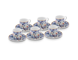 KARACA RUMELI 6 KISILIK KAHVE FINCANI MAVI Coffee Cups of 6 Blue