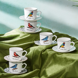 KARACA VOGEL 6 KISILIK KAHVE FINCANI MULTICOLOR Coffee Cups of 6