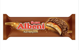 Ulker Albeni Atistirmalik Kurabiyem Extra MilK Chocolate Coated Caramel Biscuits 170G