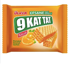 ÜLKER 9 KAT PORTAKAL KARE Portakallı Gofret 39gr