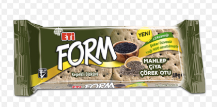 ETI FORM KEPEKLI MAHLEPLI CIHALI CORETOTLU Bran Mahaleb Chia Nigella Seeds Cracker 40g