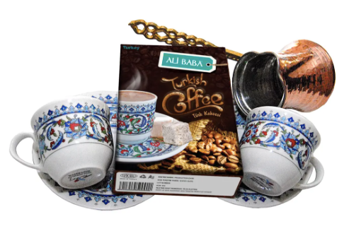 ALI BABA2 FINCANLI CEZVELI 100g KAHVELI SET