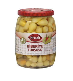 BERRAK Short Hot Pepper Pickles BIBERIYE TURSUSU
