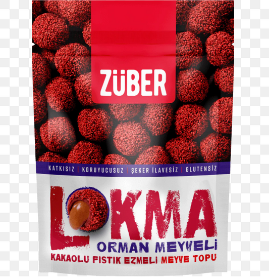 ZUBER ORMAN MEYVELI KAKAOLU FISTIK MEYVE TOPU Forest Fruit Cocoa Peanut Butter Energy Balls 96g