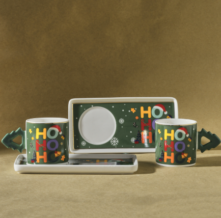 KARACA NEW YEAR 2 KISILIK KAHVE FINCANI TAKIMI Coffee Cup Set 2pcs