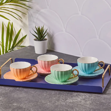 KARACA GOLF 4 KISILIK KAHVE FINCANI TAKIMI Coffee Cup Set 4pcs