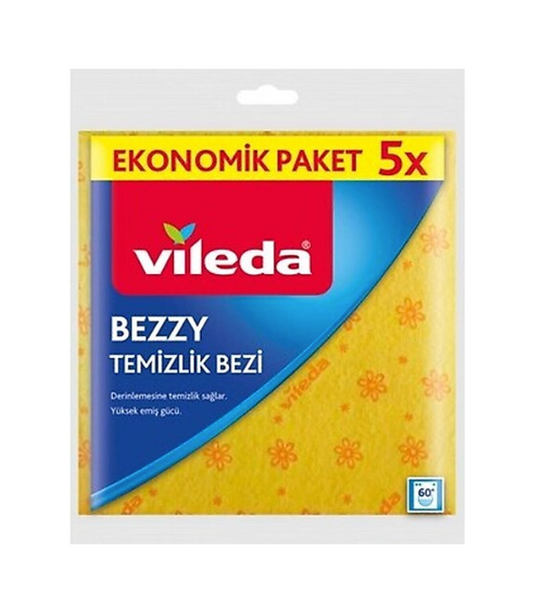 VILEDA SARI TEMIZLIK BEZI 5LI Yellow Kitchen Cleaning 5pcs