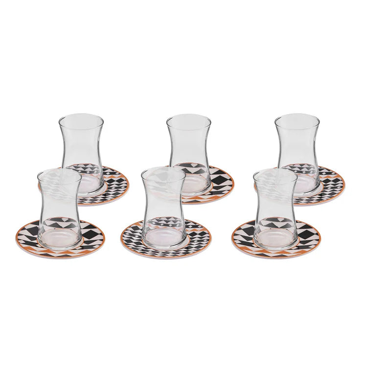 KARACA ENZO 6 KISILIK 12 PARCA CAY SETI RENKLI Tea Set for 6 Multicolour TEA SET