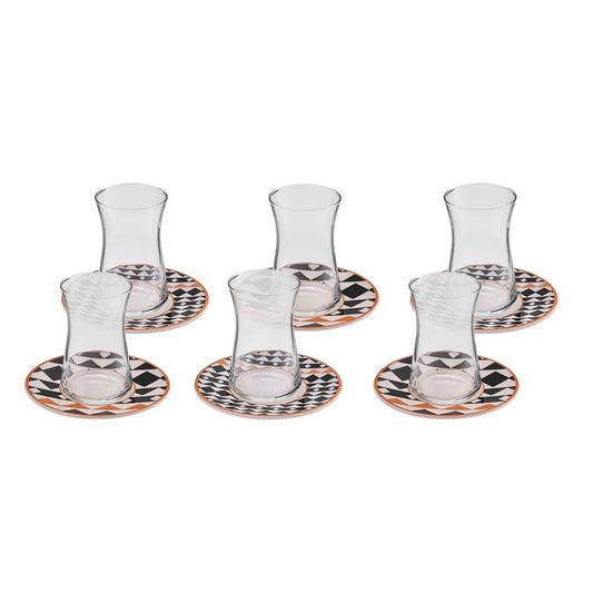 KARACA ENZO 6 KISILIK 12 PARCA CAY SETI RENKLI Tea Set for 6 Multicolour TEA SET