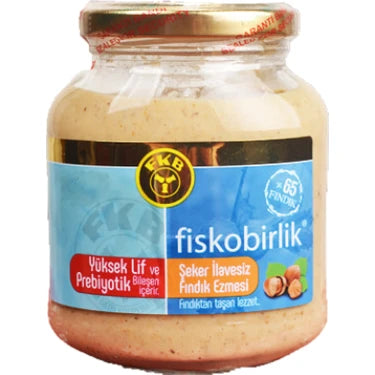 FISKOBIRLIK Hazelnut Butter No Sugar FINDIK EZMESI SEKERSIZ 300g