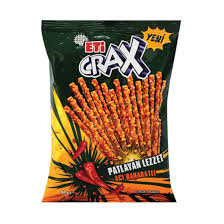ETI CRAX CUBUK KRAKER PATLAYAN LEZZET ACI BAHARAT Spicy Stick Cracker 50g