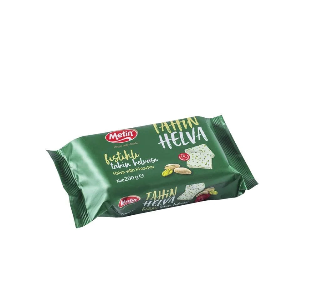 METIN ANTEP FISTIKLI TAHIN HELVASI Pistachio Tahini Halva 200g