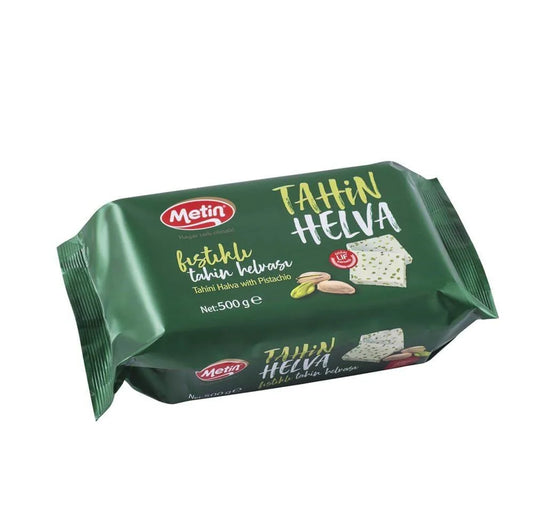METIN ANTEP FISTIKLI TAHIN HELVASI Pistachio Tahini Halva 500g