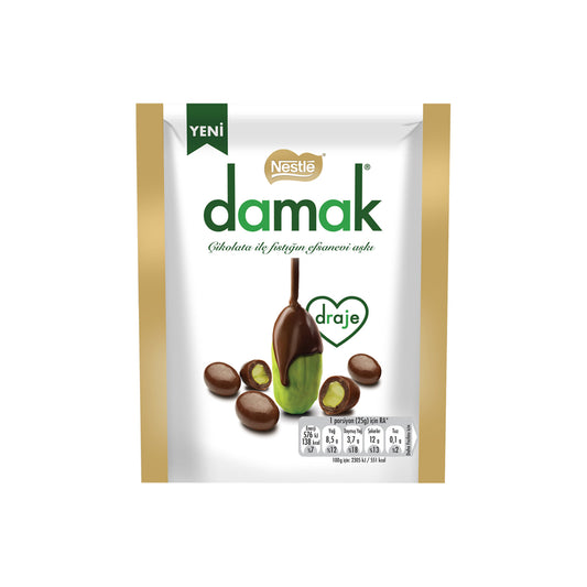 NESTLE Fıstıklı Çikolata Parçası DAMAK ANTEP FISTIKLI CIKOLATALI DRAJE 50gr