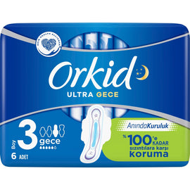 ORKID Night Time Hygienic Pad ULTRA GECE 3 BOY 6 pieces