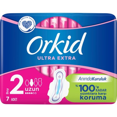 ORKID Büyük Boy Hijyenik Ped ULTRA EXTRA UZUN 2 BOY 7 adet