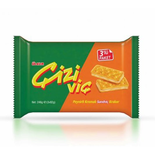 ULKER CIZIVIC PEYNIRLI Peynir Kremalı Peynir Krakeri 3'lü Paket