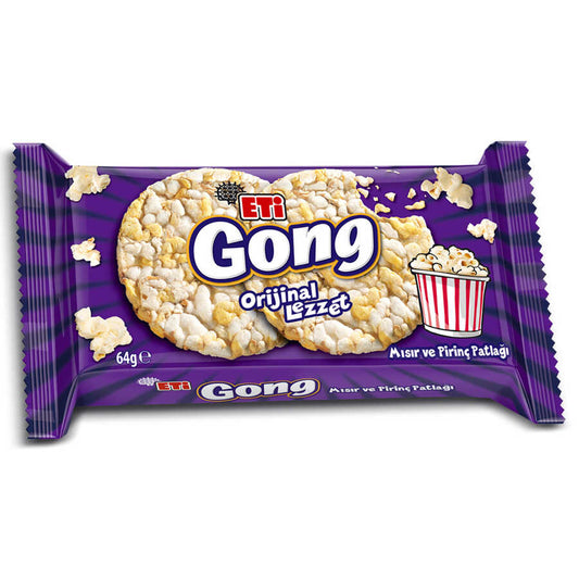 ETI GONG MISIR VE PIRINC PATLAGI Corn and Rice Crispies 64g