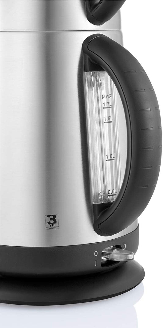 ARZUM Turkish Tea Maker, Stainless steel PASLANMAZ CELIK ELEKTRONIK CAYDANLIK 110V, 1.7lt