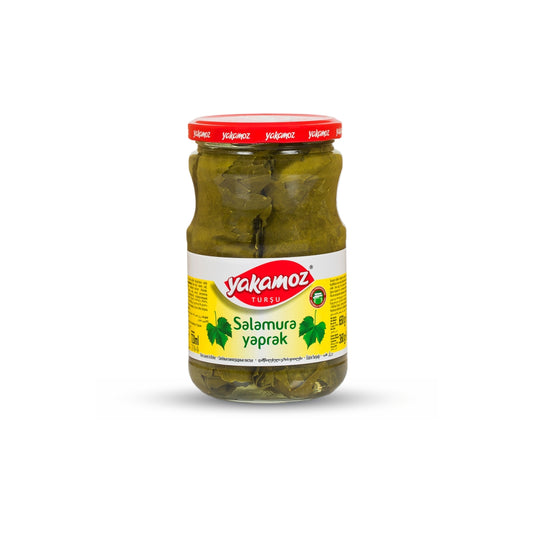 YAKAMOZ Brined Vine Leaves Jar SALAMURA Yaprak CAM 720ml