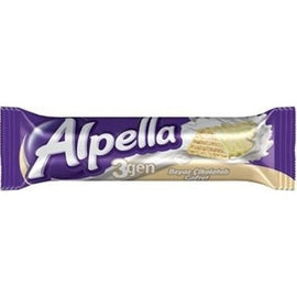 ULKER ALPELLA Triangle White Chocolate Covered Wafers UCGEN BEYAZ CIKOLATALI 24g