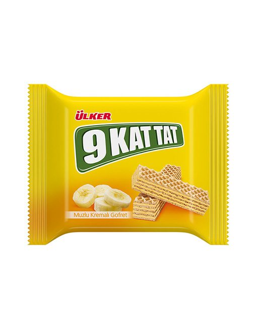 ÜLKER 9 KAT TAT MUZLU KRMEALI GOFRET Muz Kremalı Gofret 39gr