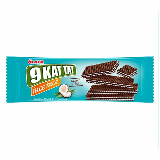 ULKER 9 KAT TAT HINDISTAN CEVIZLI KREMALI GOFRET Wafer with Coconut Cream