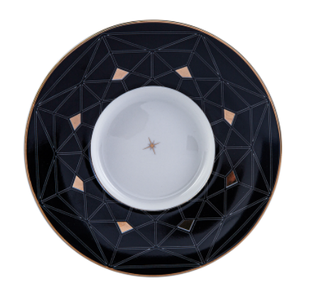KARACA RIGEL Tea Glass Plate for 6 KISILIK CAY TABAGI