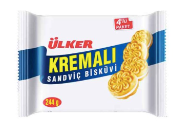 ULKER KREMALI BISKUVI Sade Kremalı Sandviç Bisküvi