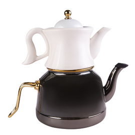 KARACA RETRO Teapot Set Black ENAMEL CAYDANLIK SETI