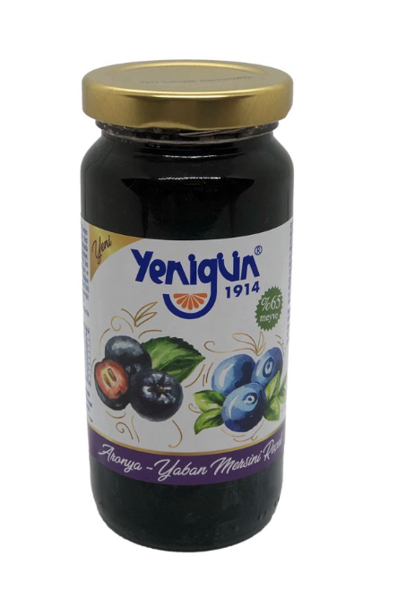 YENIGUN Aronia (Chokeberry) Blueberry Jam ARONYA YABAN MERSINI RECELI 290g