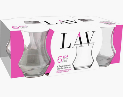 LAV Çay Bardağı 6'lı paket CAY BARDAGI 6'LI