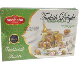 HACIBABA Turkish Delight w/ Pistachio - 225 gr