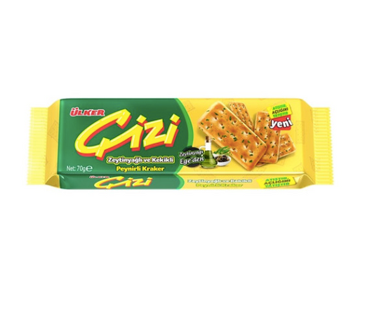ULKER CIZIVIC ZEYTINYAGLI KEKIKLI Zeytinyağlı ve Kekikli Kraker 70g