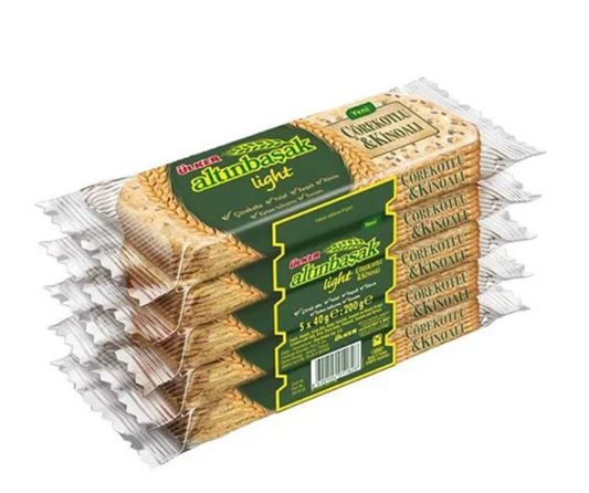 ÜLKER ALTINBAŞAK Yulaf Kepekli Siyah Tohumlu Keten Tohumlu Kinoa ve Susamlı Kraker 5'li Paket