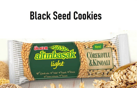 ULKER ALTINBASAK Crackers with Oat Bran Black Seed Flaxseed Quinoa and Sesame 5 pack