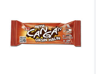 ETI CANGA Milk Chocolate Bar Peanut YER FISTIKLI CIKOLATA BAR 45g