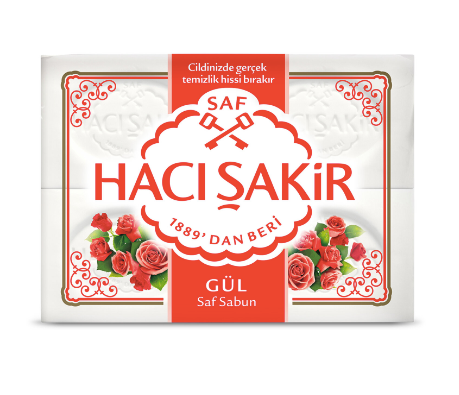 HACI SAKIR Shower Bar BANYO SABUNU 150g x 4 Rose