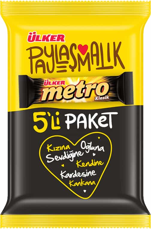 ULKER METRO PAYLASMALIK 5'LI PAKET Chocolate Bar