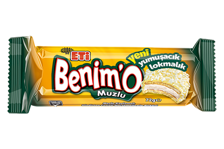ETI BENIM'O Coated Coconut Marshmallow Banana Biscuit 216g