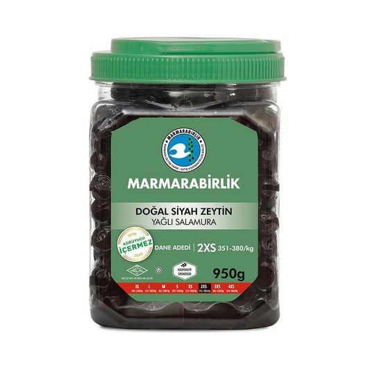 MARMARABİRLİK 2XS Elit Siyah Zeytin SİYAH ZEYTİN 950gr