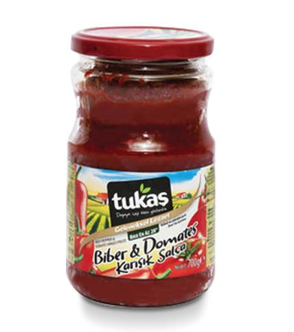 TUKAS Domates &amp; Biber Salçası DOMATES &amp; BİBER KARISIK SALCA 700gr
