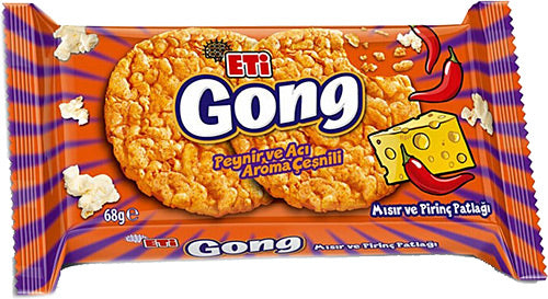 ETI GONG MISIR VE PIRINC PATLAGI Corn and Rice Crispies 64g