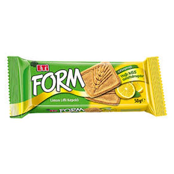 ETI FORM LIMONLI KEPEKLI BISKUVI Wheat Biscuits with Lemon 50g