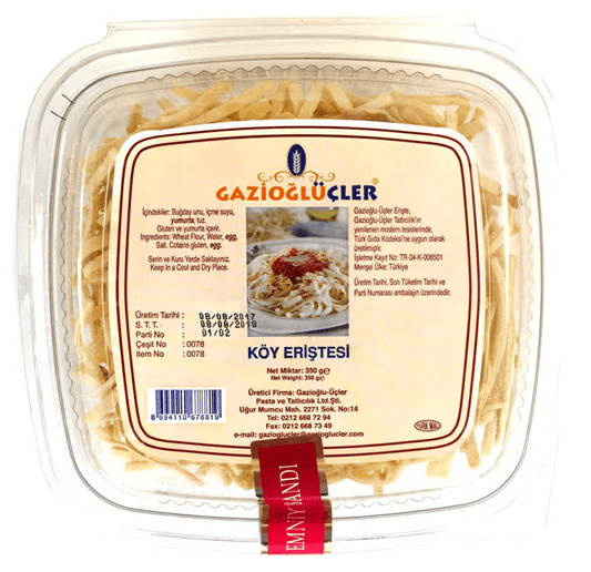 GAZIOGLUCLER Turkish Egg Noodle YUMURTALI KOY ERISTESI 350g