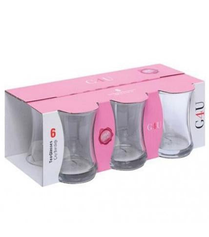 Glass4You Short Tea Glass KISA INCE BELLi CAY BARDAGI 6 pcs