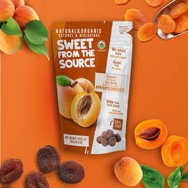 SWEET FROM THE SOURCE - ORGANIC SUN DRIED APRICOTS 250gr